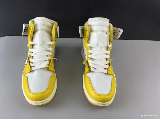 Rep x NRG Yellow-Cone Off-White Jordan Dark Powder Air 1 AQ0818-149 White 0423